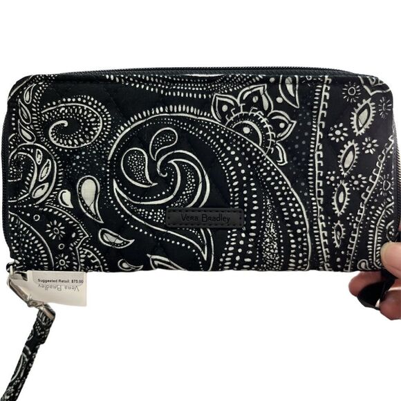 Vera Bradley Stellar Paisley Quilted Cotton RFID Accordion Wristlet/Wallet - Picture 2 of 4